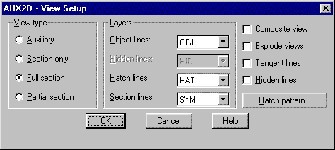 AUX2D dialogue box