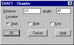 Chamfer dialogue box